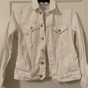 Lucky Brand White Denim Cotton Jacket S